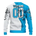 Miami Marlins Sweater Custom Jesus Tear Blue White Best Selling