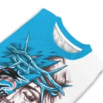 Miami Marlins Sweater Custom Jesus Tear Blue White Best Selling