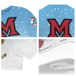 Miami Redhawks Sweater Customized Winter Football Snoopy Blue White Best Selling