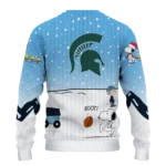 Michigan State Spartans Sweater Personalized Winter Football Snoopy Blue White Best Selling