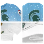 Michigan State Spartans Sweater Personalized Winter Football Snoopy Blue White Best Selling