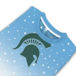 Michigan State Spartans Sweater Personalized Winter Football Snoopy Blue White Best Selling