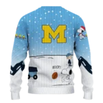 Michigan Wolverines Sweater Custom Winter Football Snoopy Blue White Best Selling