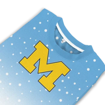 Michigan Wolverines Sweater Custom Winter Football Snoopy Blue White Top Rated