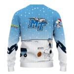 Middle Tennessee Blue Raiders Sweater Custom Winter Football Snoopy Blue White Best Selling