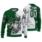 Milwaukee Bucks Sweater Custom Jesus Tear Green White Best Selling