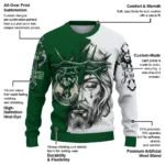 Milwaukee Bucks Sweater Custom Jesus Tear Green White Best Selling