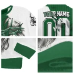 Milwaukee Bucks Sweater Custom Jesus Tear Green White Best Selling