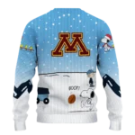 Minnesota Golden Gophers Sweater Customized Winter Football Snoopy Blue White Best Selling