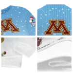 Minnesota Golden Gophers Sweater Customized Winter Football Snoopy Blue White Best Selling