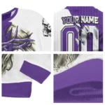 Minnesota Vikings Sweater Customized Jesus Tear Purple White Best Selling