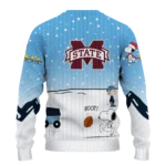 Mississippi State Bulldogs Sweater Customized Winter Football Snoopy Blue White Best Selling