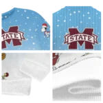 Mississippi State Bulldogs Sweater Customized Winter Football Snoopy Blue White Best Selling