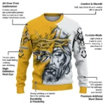 Nashville Predators Sweater Personalized Jesus Tear Gold White Best Selling