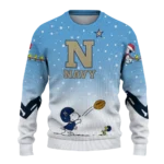 Navy Midshipmen Sweater Customized Winter Football Snoopy Blue White Best Selling