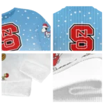 Nc State Wolfpack Sweater Personalized Winter Football Snoopy Blue White Best Selling