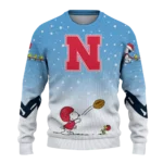 Nebraska Cornhuskers Sweater Custom Winter Football Snoopy Blue White Best Selling