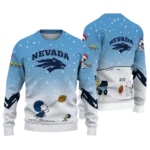 Nevada Wolf Pack Sweater Custom Winter Football Snoopy Blue White Best Selling