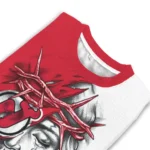 New Jersey Devils Sweater Custom Jesus Tear Red White Best Selling