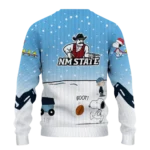 New Mexico State Aggies Sweater Personalized Winter Football Snoopy Blue White Best Selling
