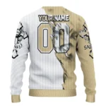 New Orleans Saints Sweater Custom Jesus Tear Gold White Best Selling