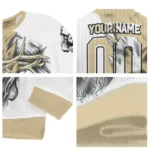 New Orleans Saints Sweater Custom Jesus Tear Gold White Best Selling