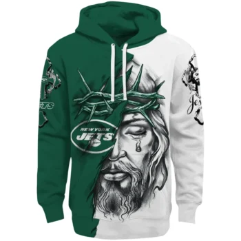 New York Jets Hoodie Personalized Jesus Tear Green Best Selling