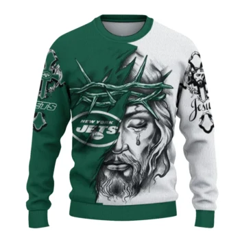 New York Jets Sweater Personalized Jesus Tear Green White Best Selling