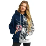 New York Yankees Hoodie Customized Jesus Tear Navy Best Selling