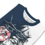 New York Yankees Sweater Customized Jesus Tear Navy White Best Selling