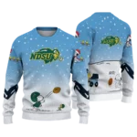 North Dakota State Bison Sweater Personalized Winter Football Snoopy Blue White Best Selling