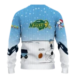 North Dakota State Bison Sweater Personalized Winter Football Snoopy Blue White Best Selling