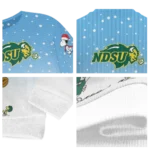 North Dakota State Bison Sweater Personalized Winter Football Snoopy Blue White Best Selling