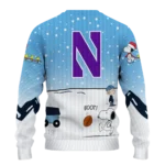 Northwestern Wildcats Sweater Customized Winter Football Snoopy Blue White Best Selling
