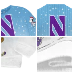 Northwestern Wildcats Sweater Customized Winter Football Snoopy Blue White Best Selling