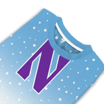 Northwestern Wildcats Sweater Customized Winter Football Snoopy Blue White Top Rated