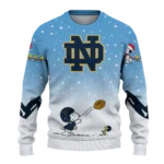 Notre Dame Fighting Irish Sweater Personalized Winter Football Snoopy Blue White Best Selling