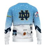 Notre Dame Fighting Irish Sweater Personalized Winter Football Snoopy Blue White Best Selling