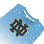 Notre Dame Fighting Irish Sweater Personalized Winter Football Snoopy Blue White Best Selling