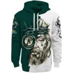 Oakland Athletics Hoodie Personalized Jesus Tear Green Best Selling