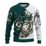 Oakland Athletics Sweater Personalized Jesus Tear Green White Best Selling