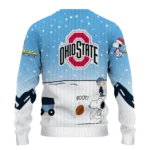Ohio State Buckeyes Sweater Custom Winter Football Snoopy Blue White Best Selling