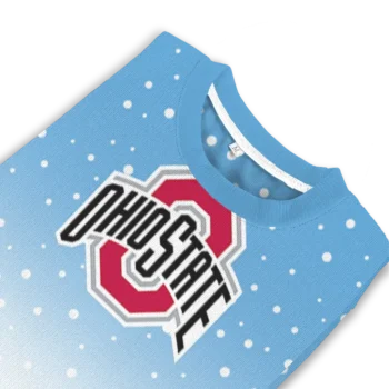 Ohio State Buckeyes Sweater Custom Winter Football Snoopy Blue White Top Rated