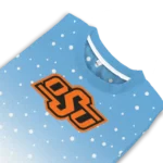 Oklahoma State Cowboys Sweater Personalized Winter Football Snoopy Blue White Best Selling