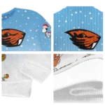 Oregon State Beavers Sweater Customized Winter Football Snoopy Blue White Best Selling
