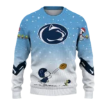 Penn State Nittany Lions Sweater Customized Winter Football Snoopy Blue White Best Selling