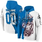 Philadelphia 76ers Hoodie Custom Jesus Tear Blue Best Selling