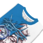 Philadelphia 76ers Sweater Custom Jesus Tear Blue White Best Selling