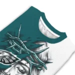 Philadelphia Eagles Sweater Custom Jesus Tear Green White Best Selling