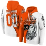 Philadelphia Flyers Hoodie Customized Jesus Tear Orange Best Selling